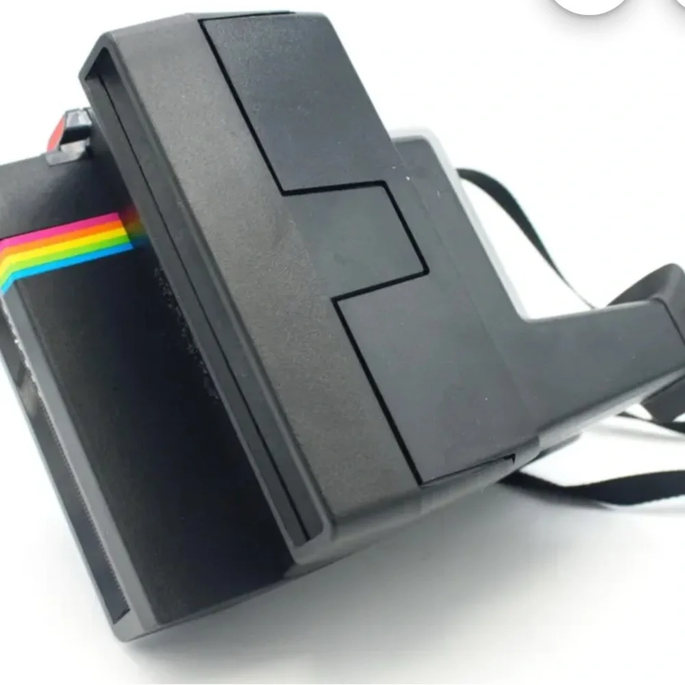 Polaroid OneStep 600 Black Instant Camera with Rainbow Stripe